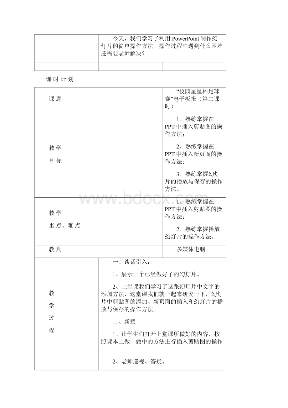 江西版小学信息技术六年级下册全册教案31页word资料文档格式.docx_第3页