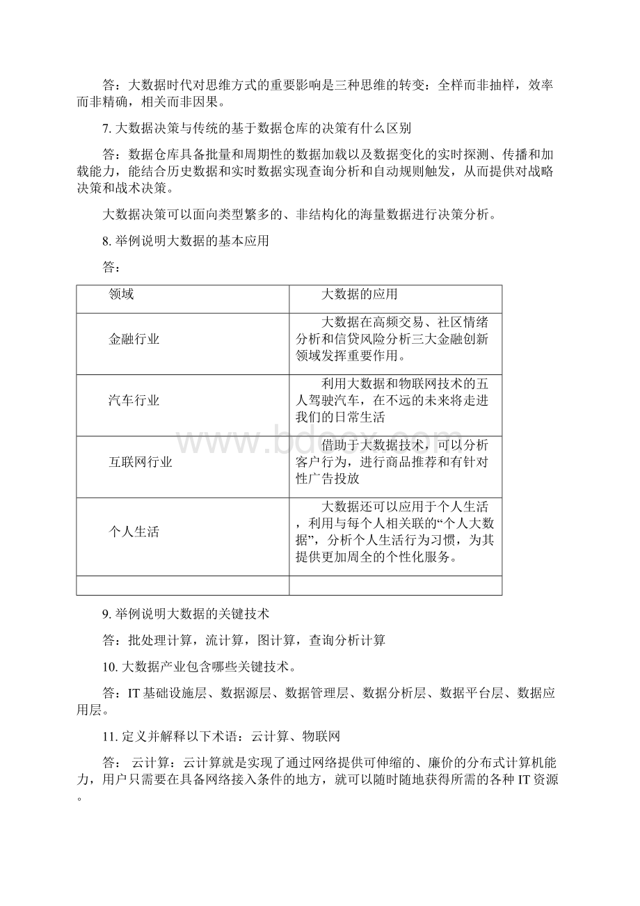 大数据技术原理及应用林子雨版课后习题答案解析文档格式.docx_第2页