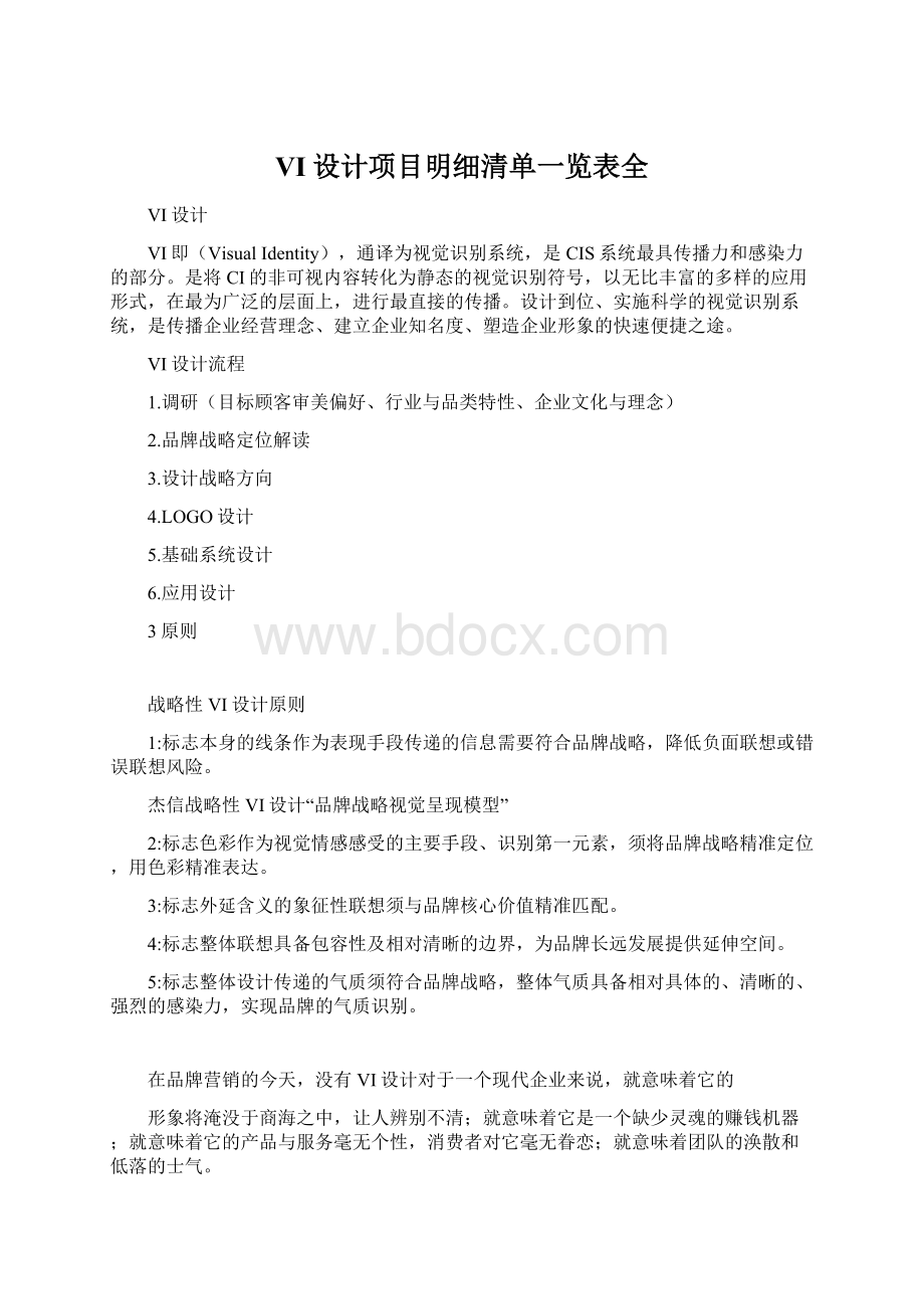 VI设计项目明细清单一览表全.docx_第1页