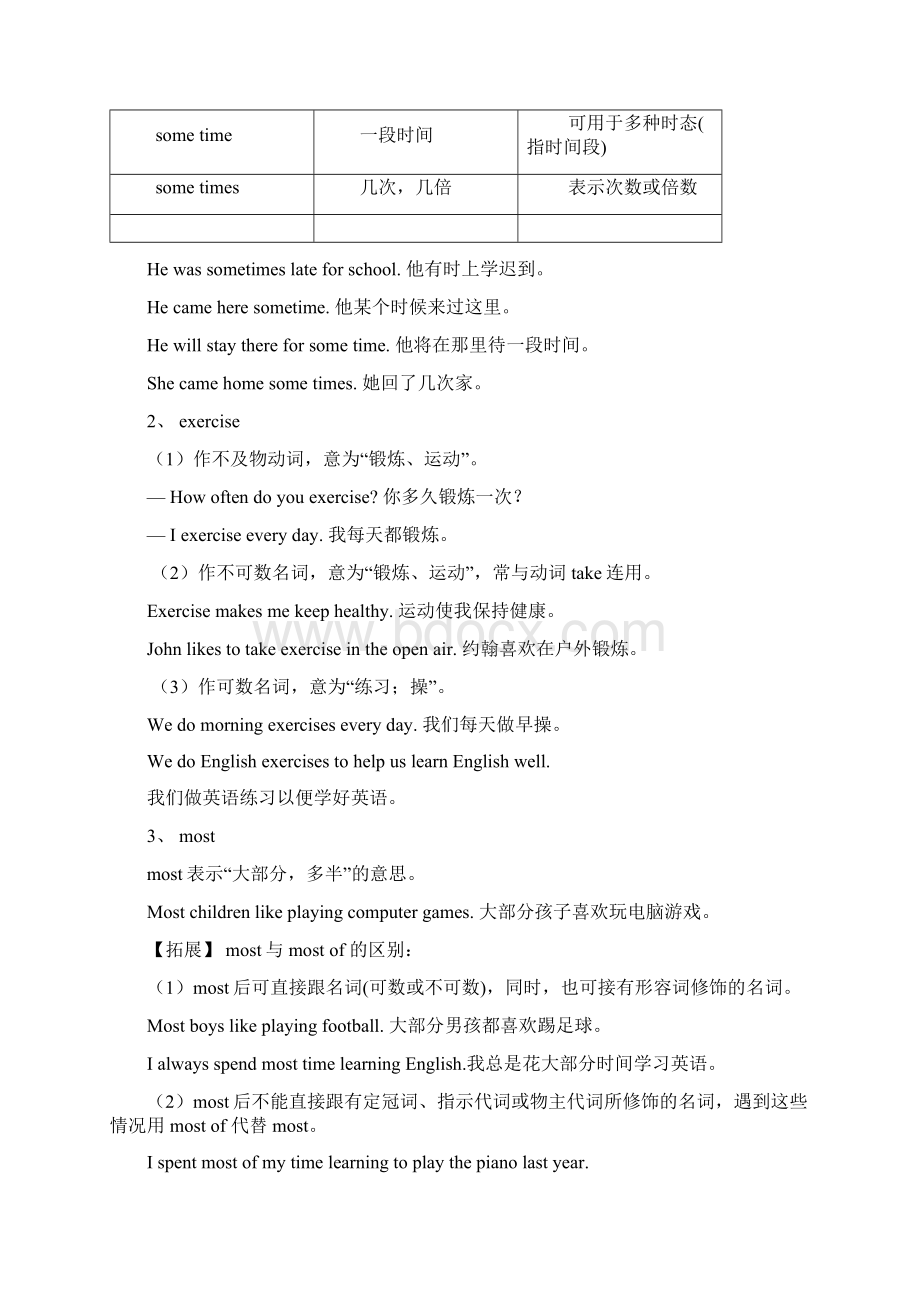 人教版八年级英语上册知识点总结全Word文件下载.docx_第3页