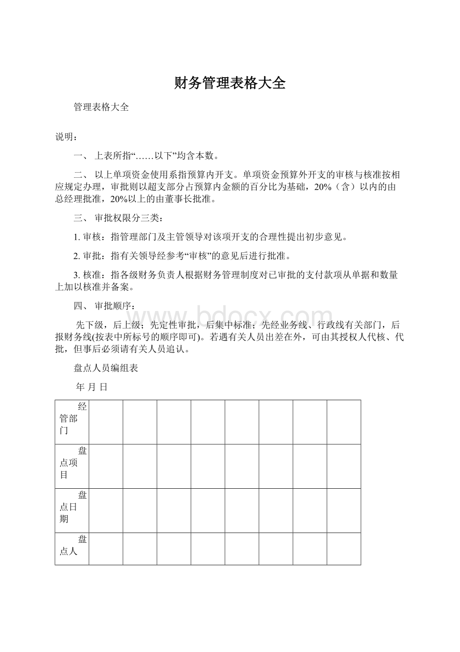 财务管理表格大全.docx