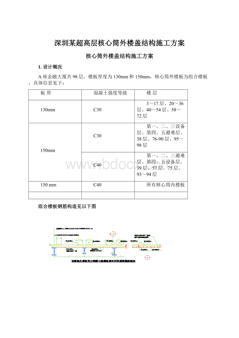 深圳某超高层核心筒外楼盖结构施工方案.docx_第1页