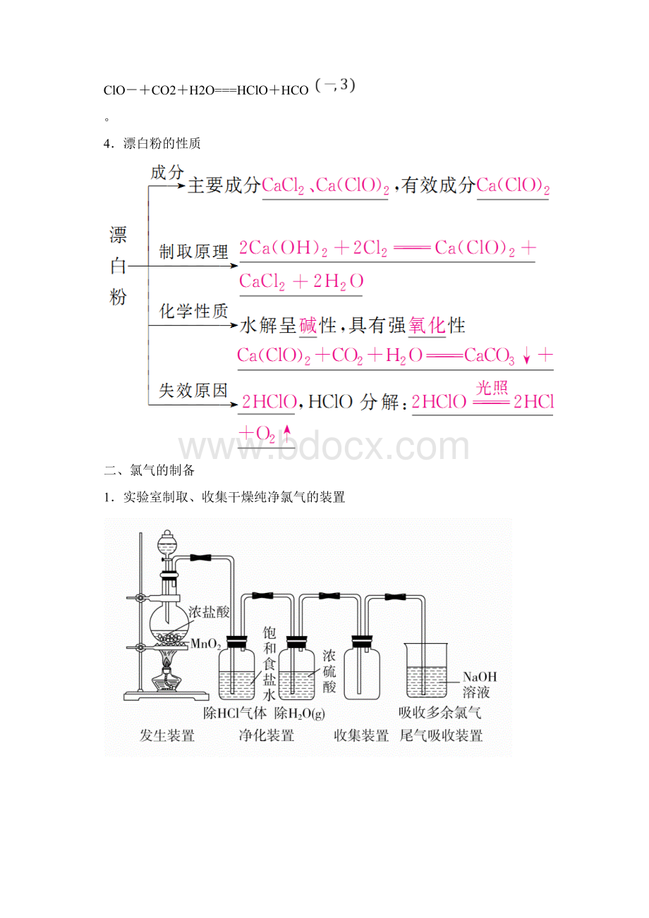 高考化学一轮复习 第14讲 氯及其重要化合物学案.docx_第3页