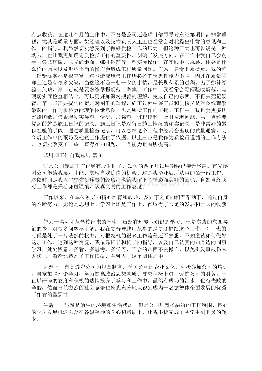 试用期工作自我总结五篇.docx_第3页