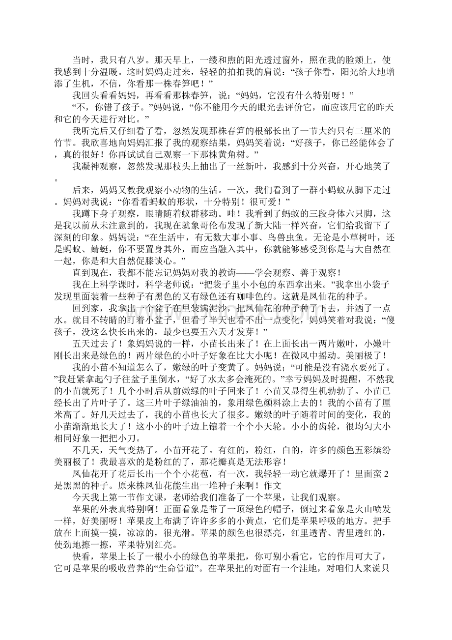 关于观察的学生作文八篇Word文档格式.docx_第3页