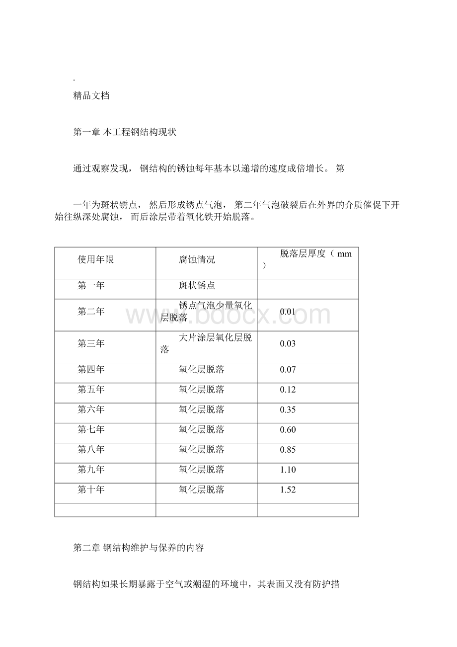 钢结构维护方案模板标准模板docWord格式.docx_第3页