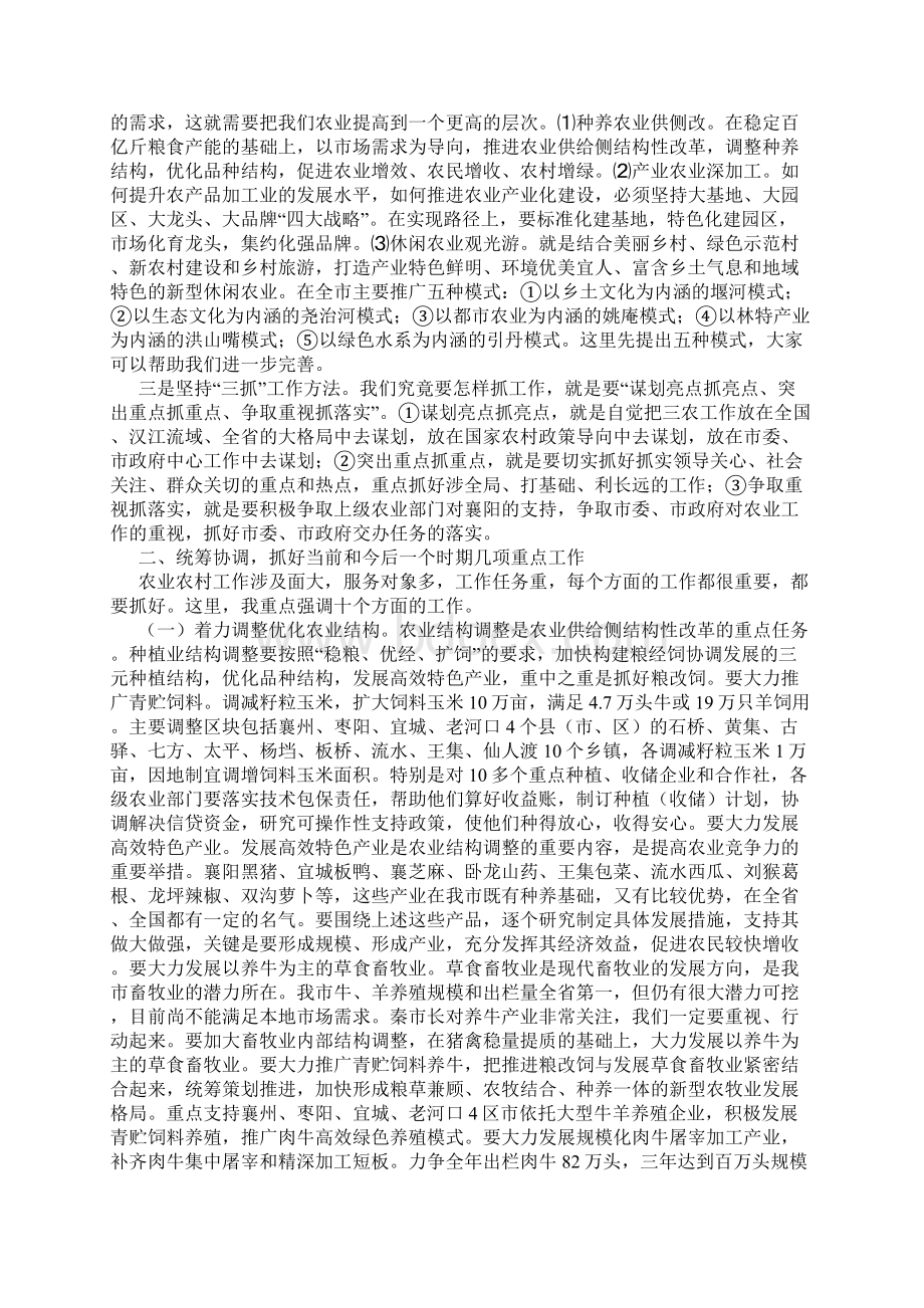 全市农业工作会议讲话稿Word格式文档下载.docx_第2页