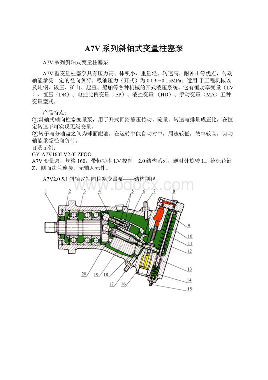 A7V系列斜轴式变量柱塞泵.docx_第1页