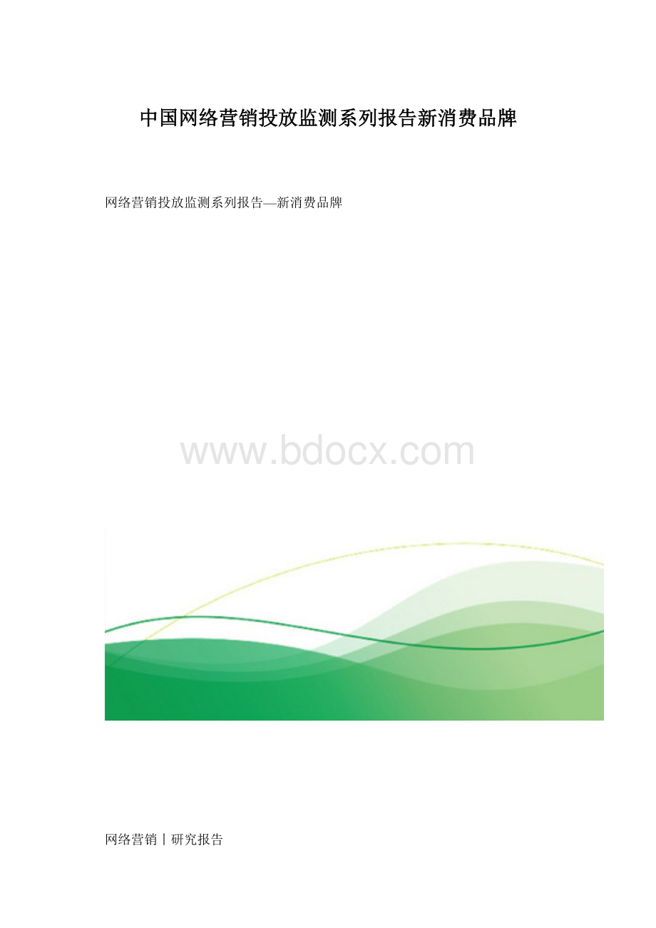 中国网络营销投放监测系列报告新消费品牌.docx_第1页