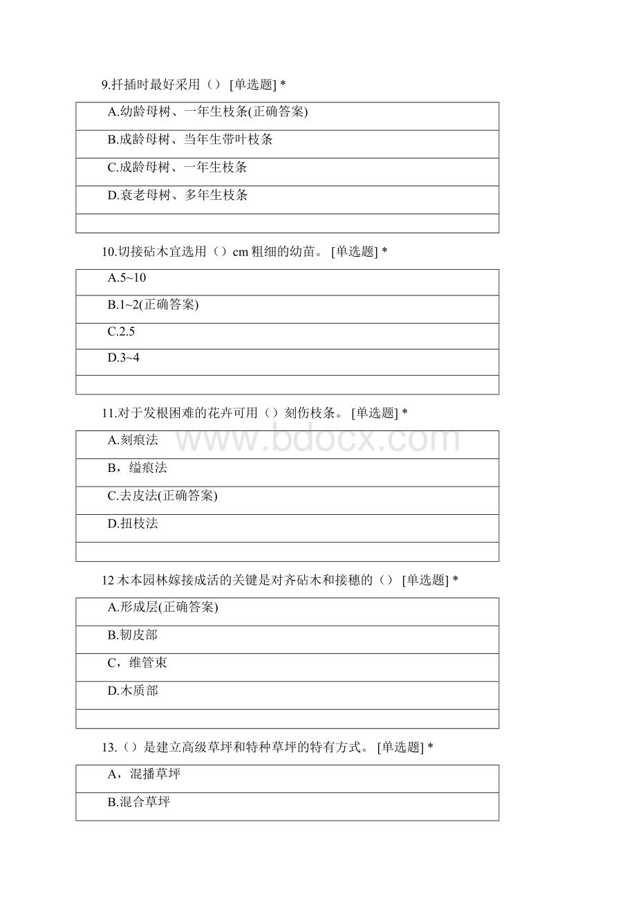 园林综合模拟考试题含答案Word文档格式.docx_第3页