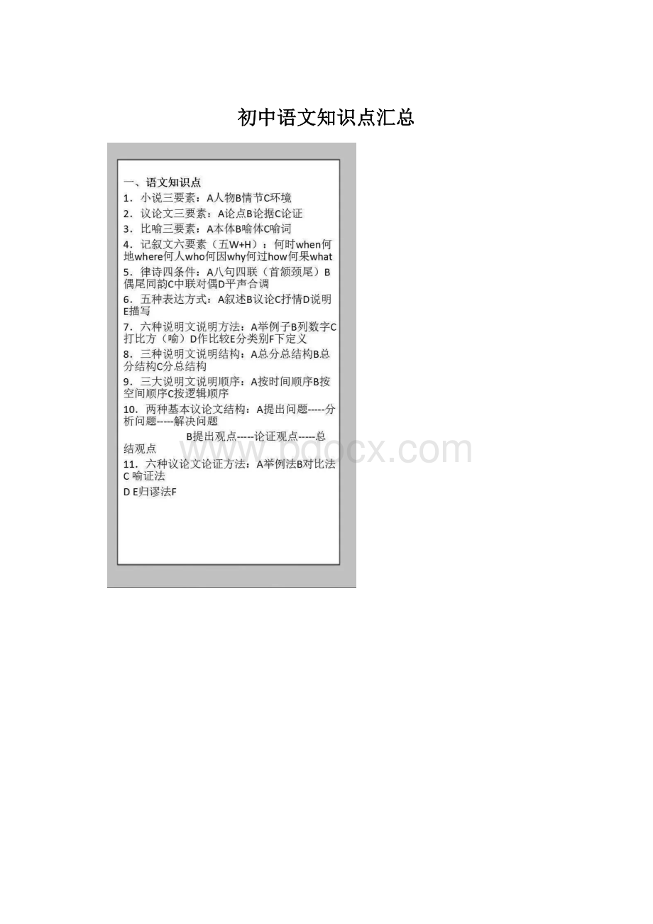 初中语文知识点汇总.docx_第1页