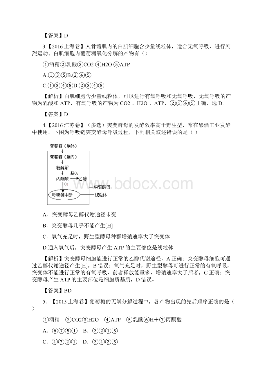 届高考生物二轮复习专练九细胞呼吸.docx_第2页