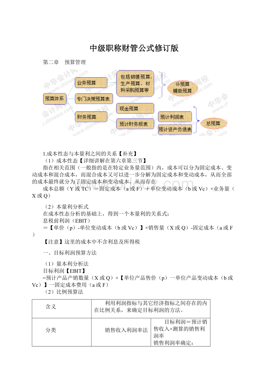 中级职称财管公式修订版.docx_第1页