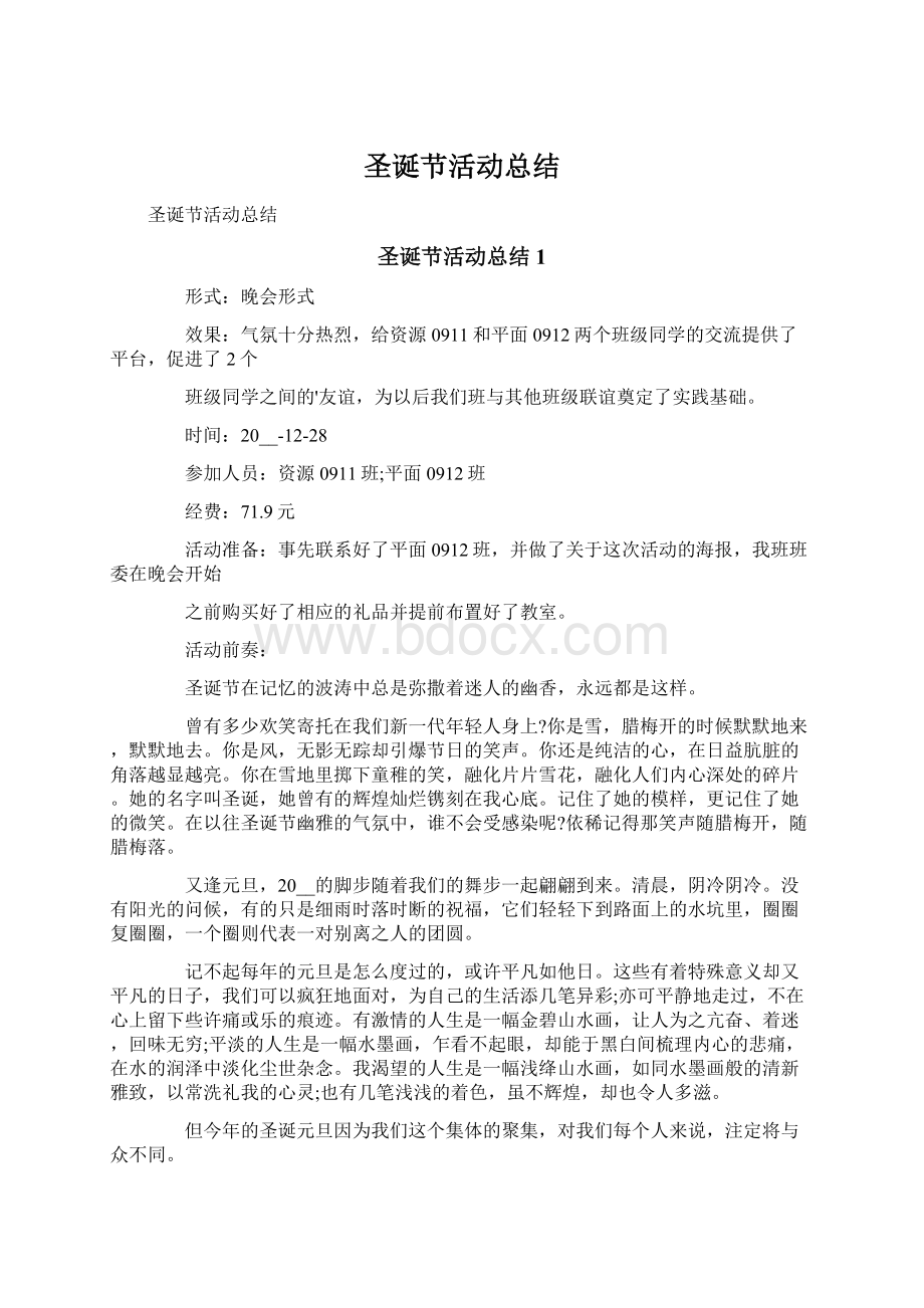 圣诞节活动总结Word格式文档下载.docx_第1页