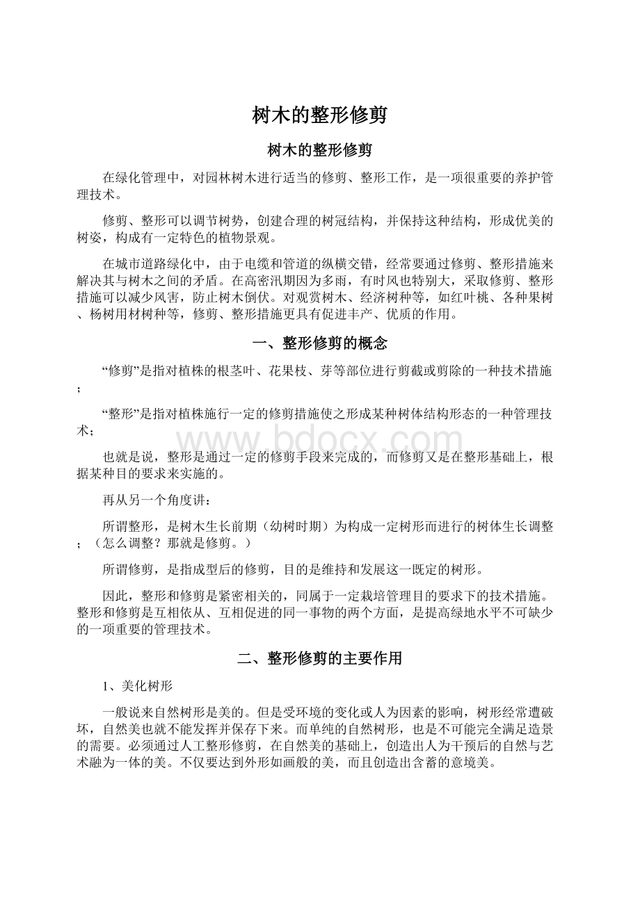 树木的整形修剪Word下载.docx_第1页