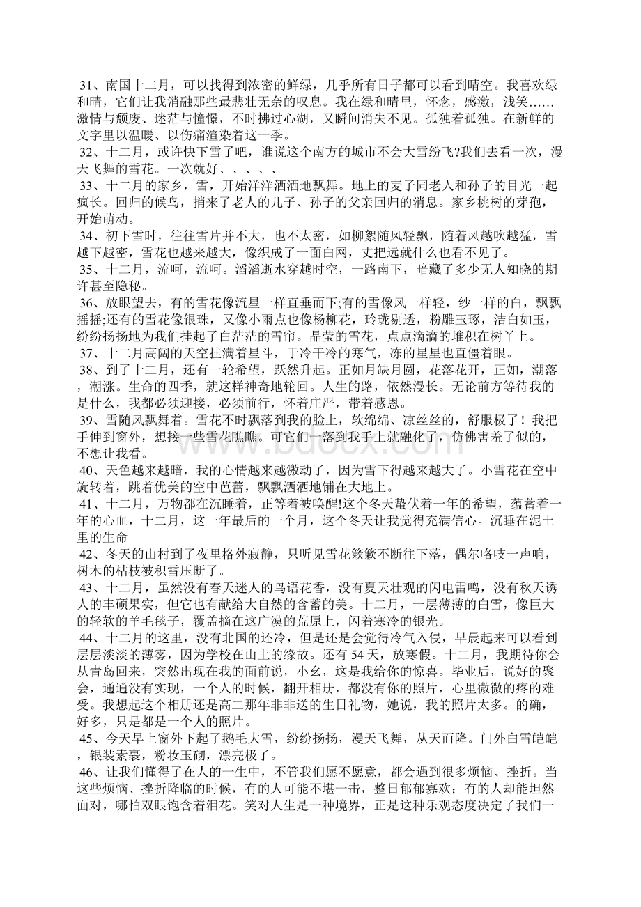 关于十二月的句子赞美十二月的句子.docx_第3页