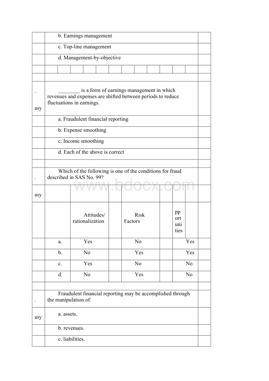 审计与保证服务一种整合的方法14版题库chap 1Word格式.docx_第3页