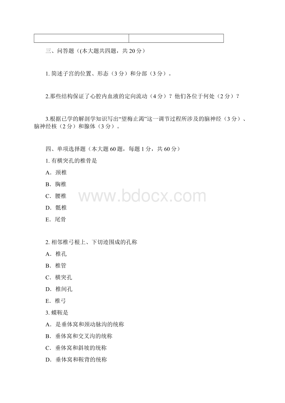 《系统解剖学》题库试题2Word格式文档下载.docx_第2页