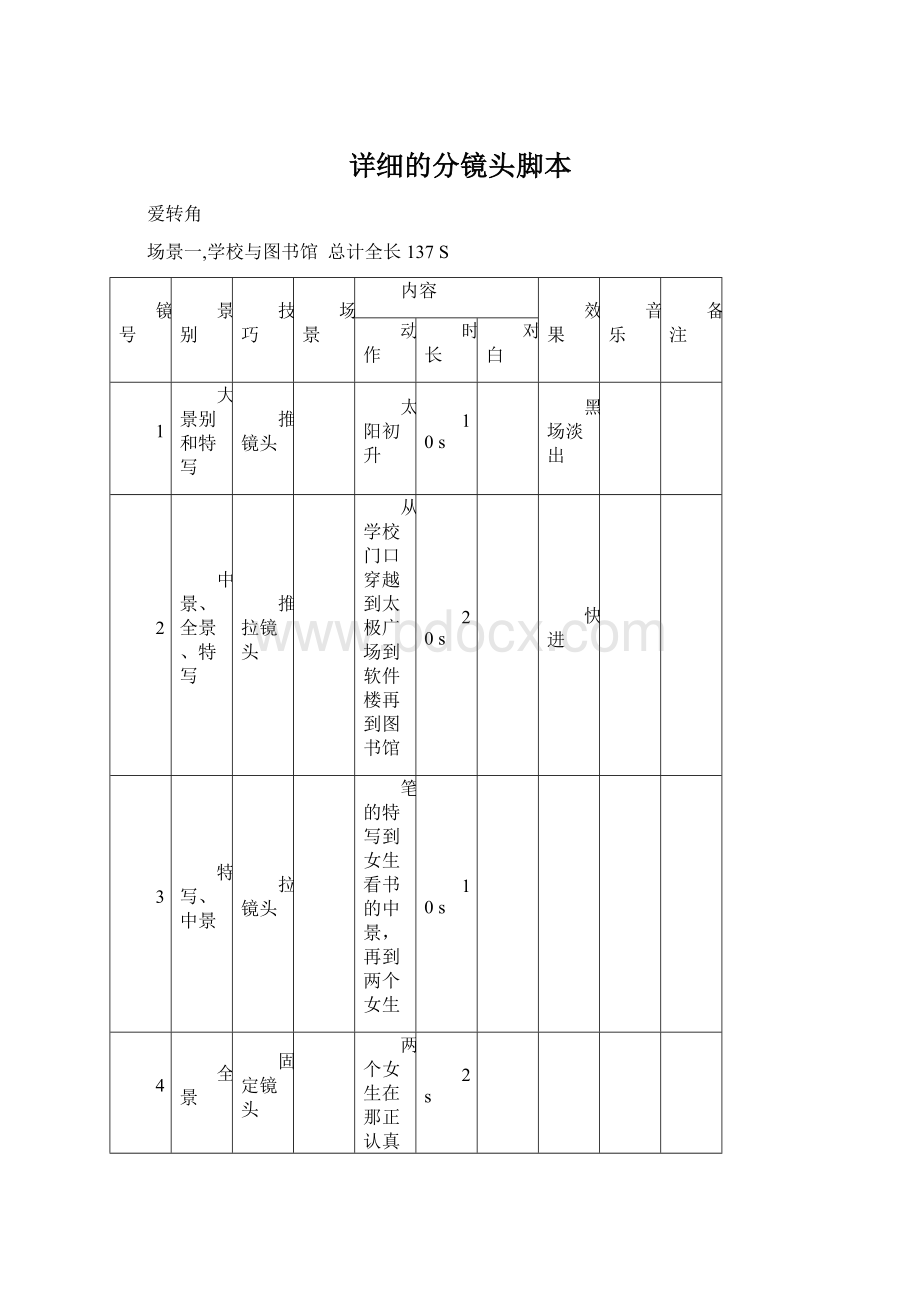 详细的分镜头脚本.docx_第1页