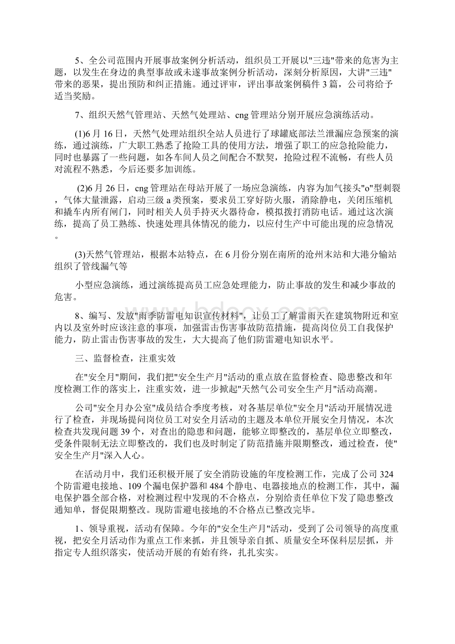 燃气行业安全生产月度工作总结.docx_第2页