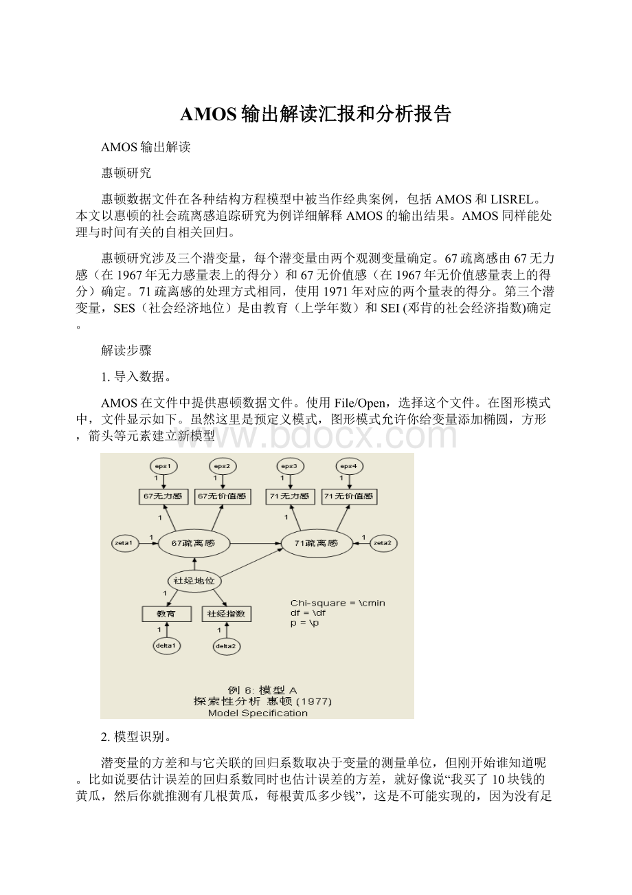 AMOS输出解读汇报和分析报告.docx