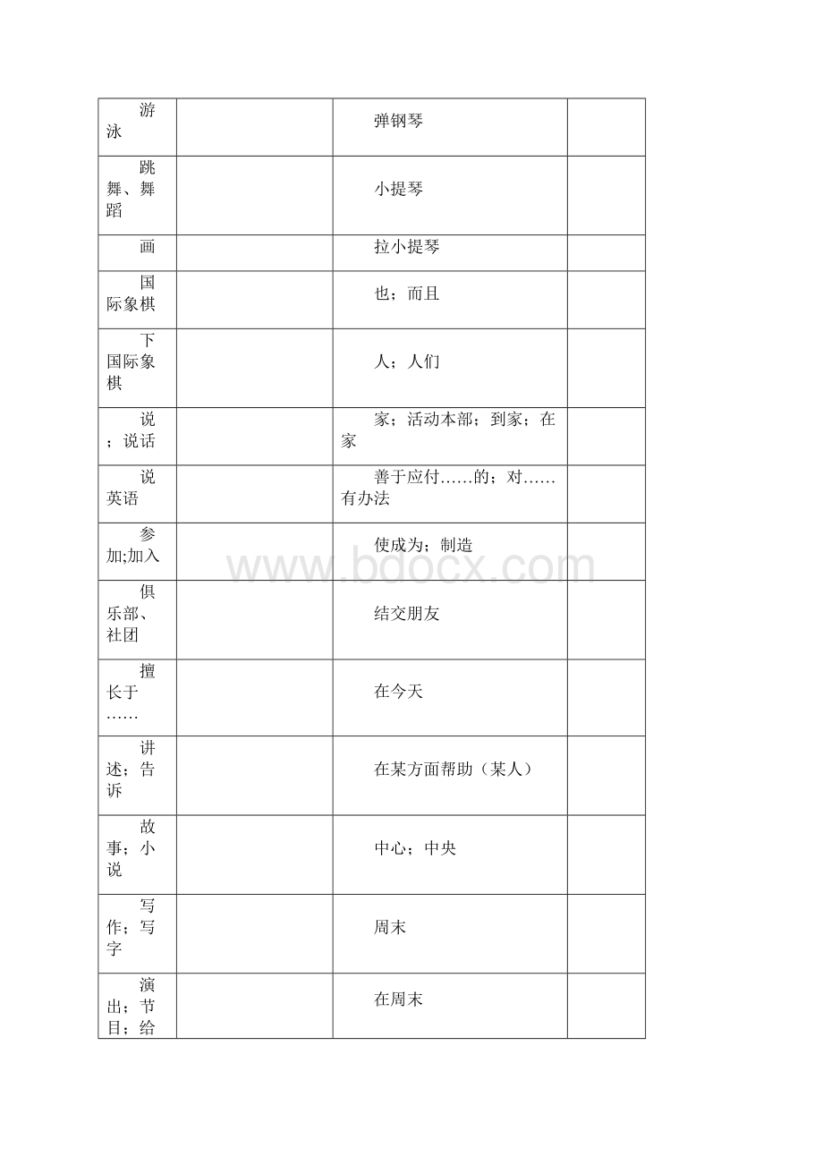 山东教育出版社五四制英语六年级下册单词表根据汉字写单词.docx_第3页