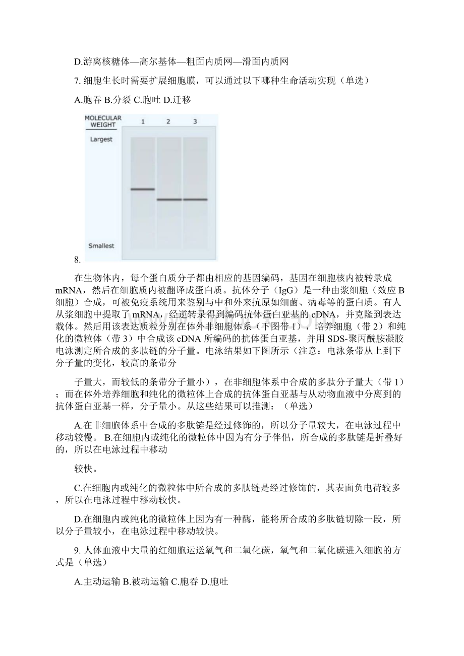 年全国中学生生物学联赛试题高质量word版.docx_第2页