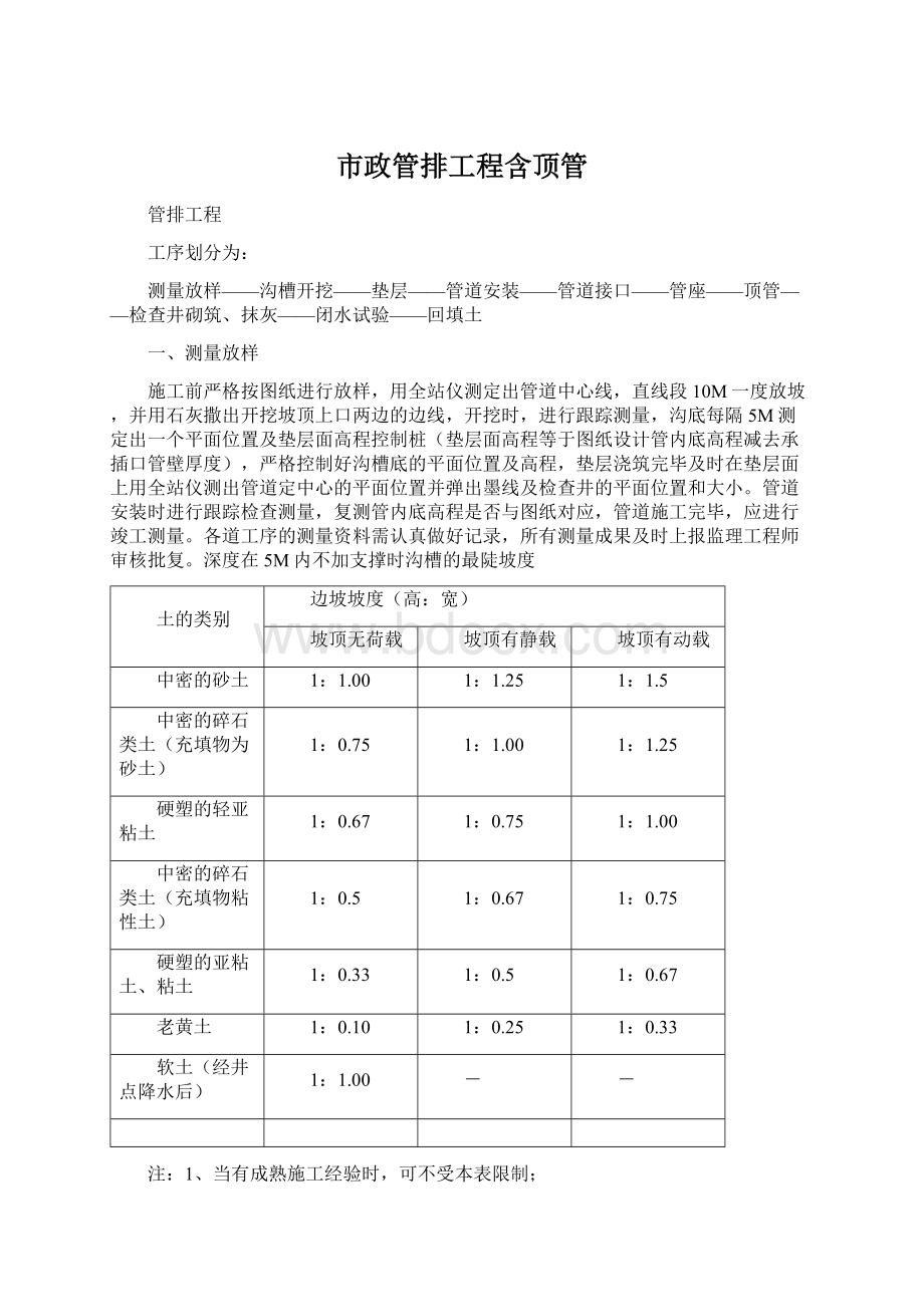 市政管排工程含顶管.docx_第1页