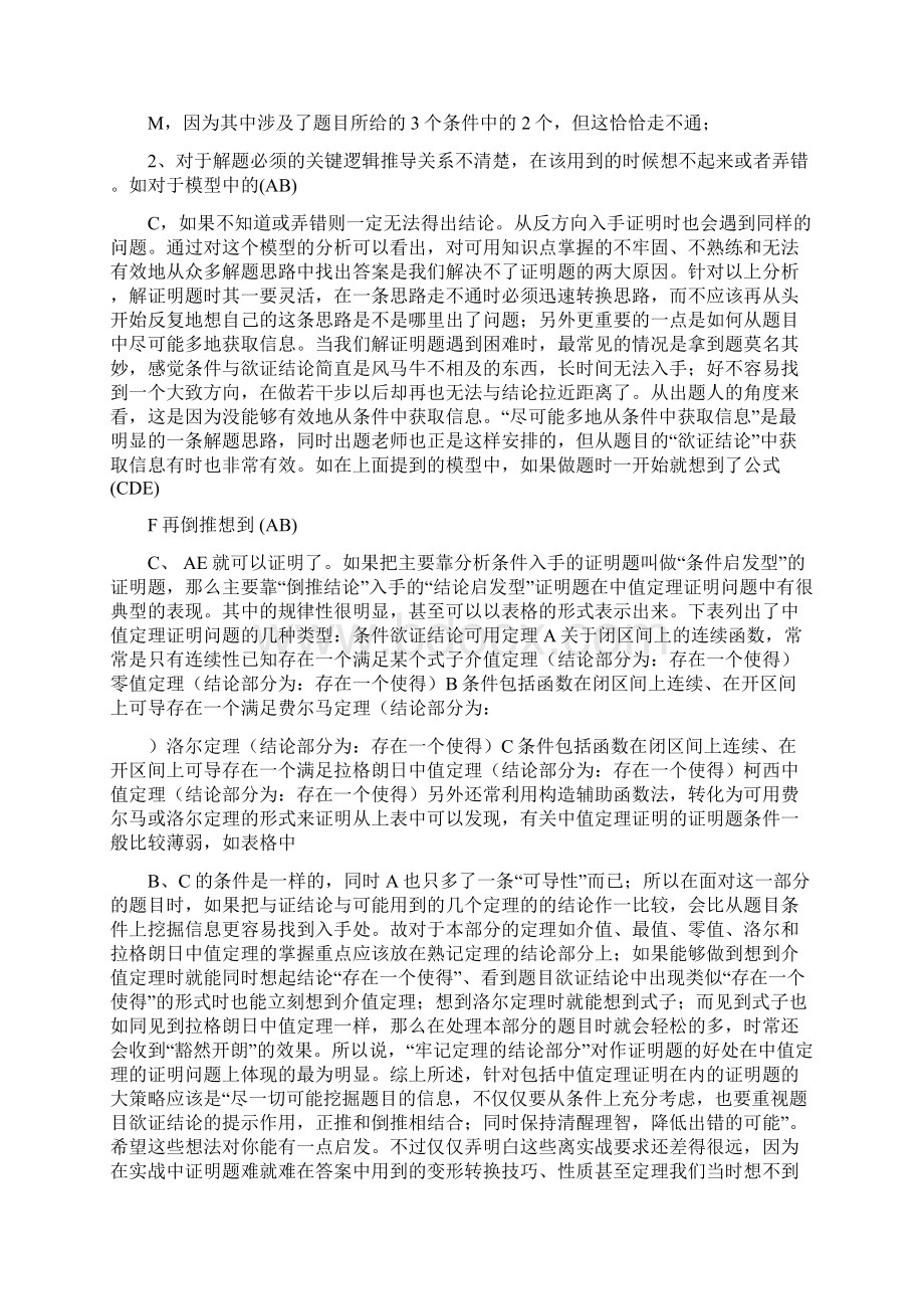 超经典的考研数学考点与题型归类分析总结Word格式.docx_第2页