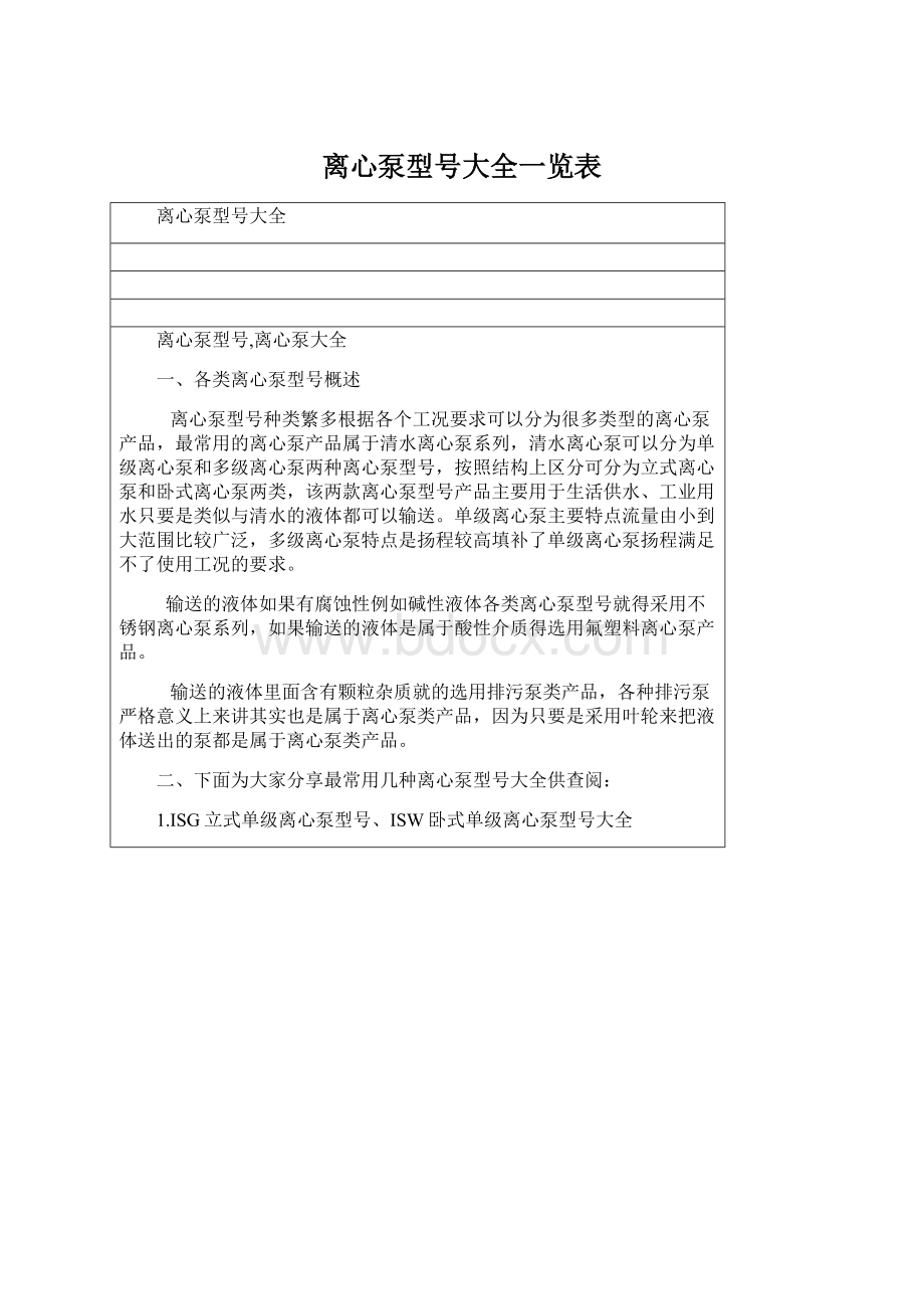 离心泵型号大全一览表.docx_第1页