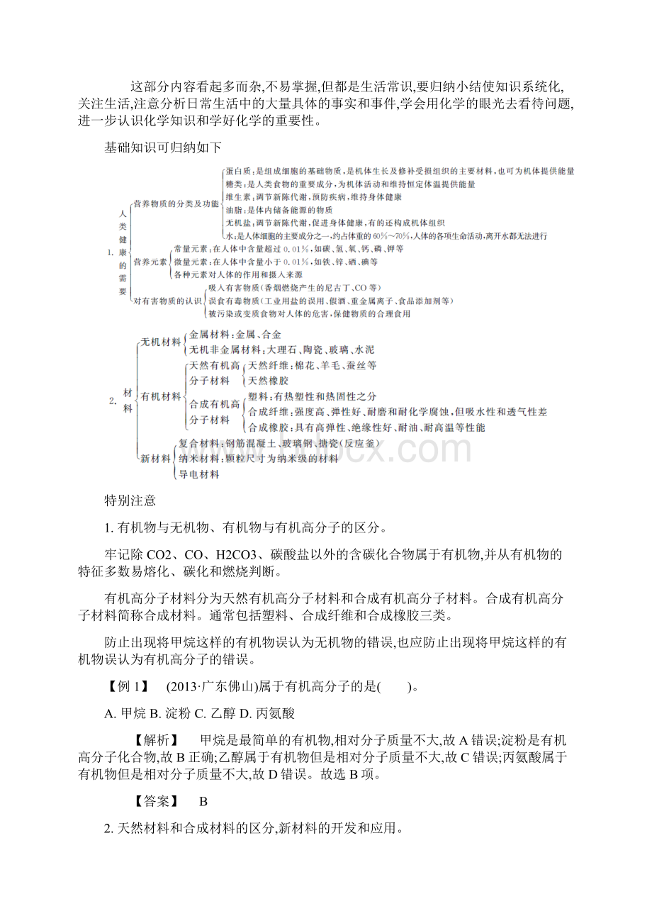 初中化学易错题专题十一化学与生活Word文档格式.docx_第3页