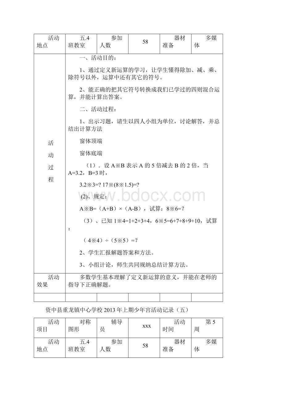 小学数学少年宫活动记录文档格式.docx_第2页