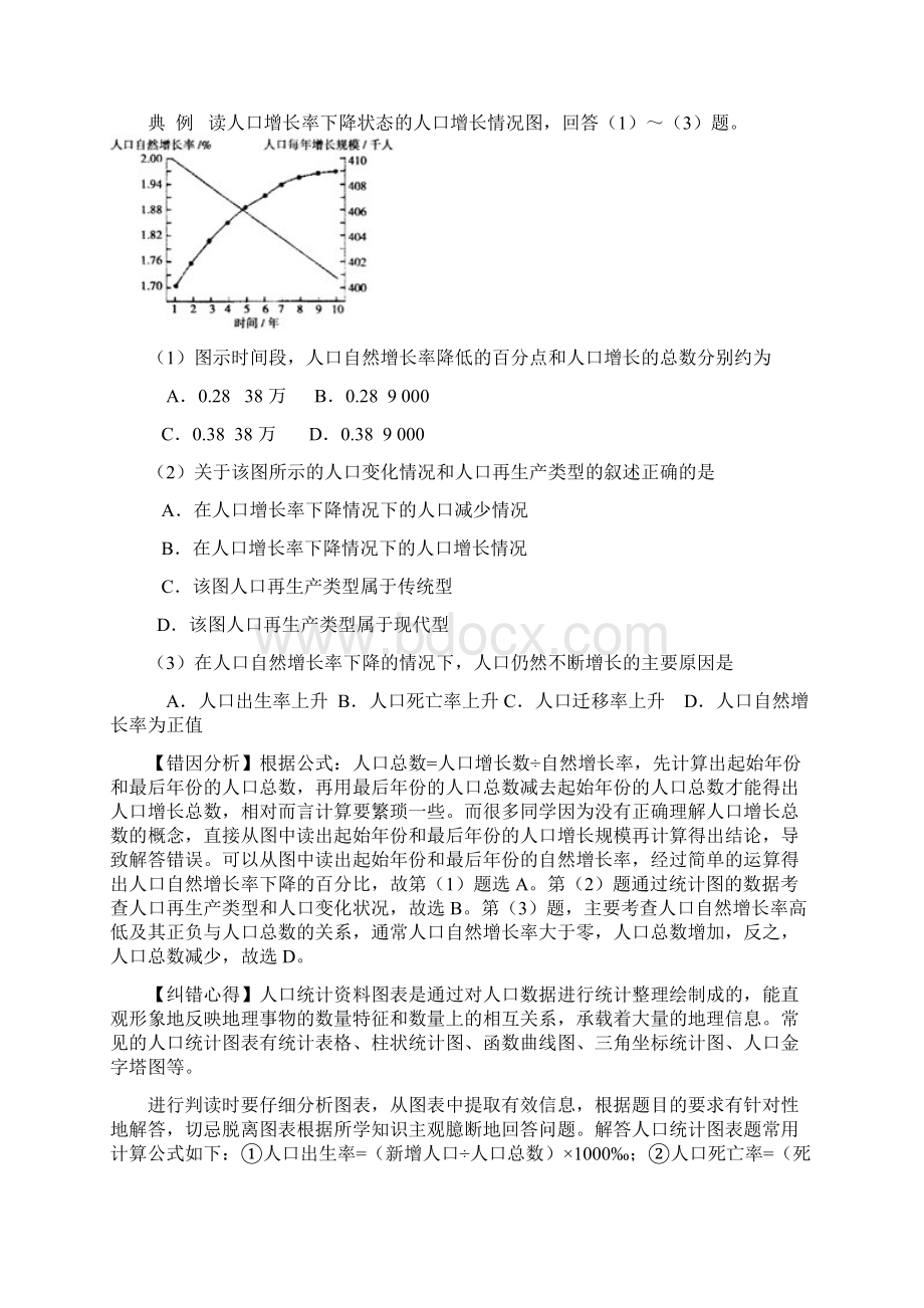 高考地理纠错笔记人文地理1Word文档格式.docx_第3页