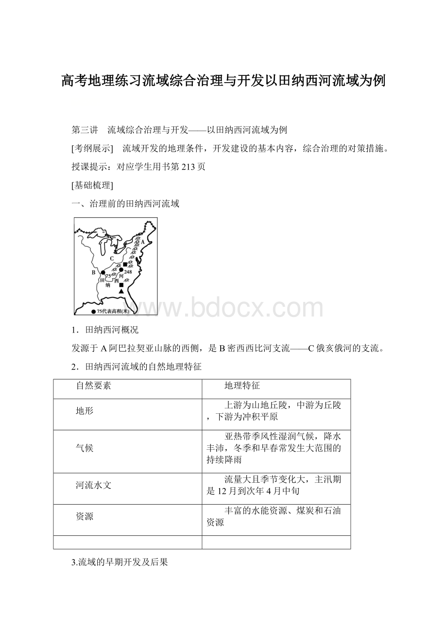 高考地理练习流域综合治理与开发以田纳西河流域为例.docx_第1页