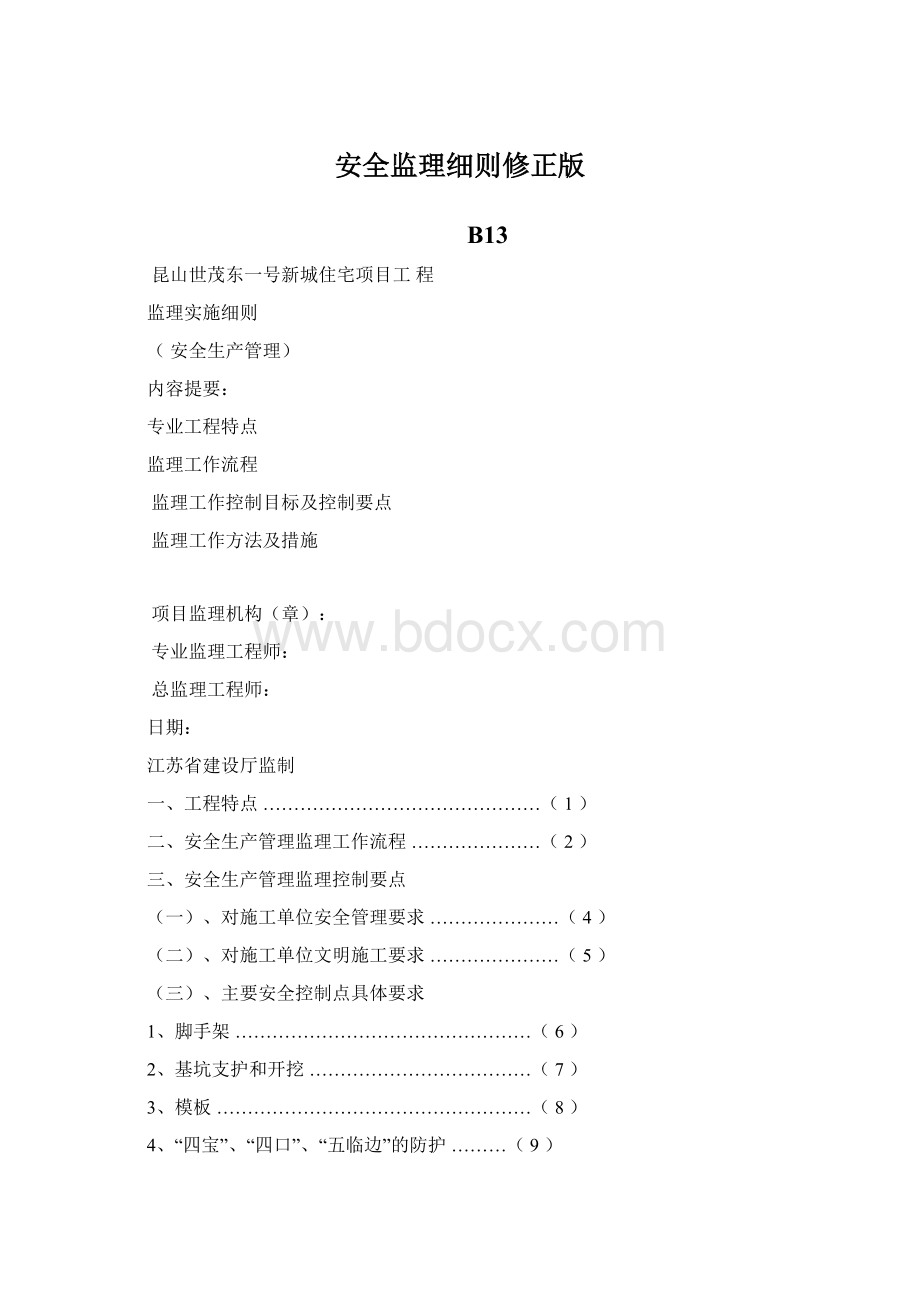 安全监理细则修正版Word格式文档下载.docx