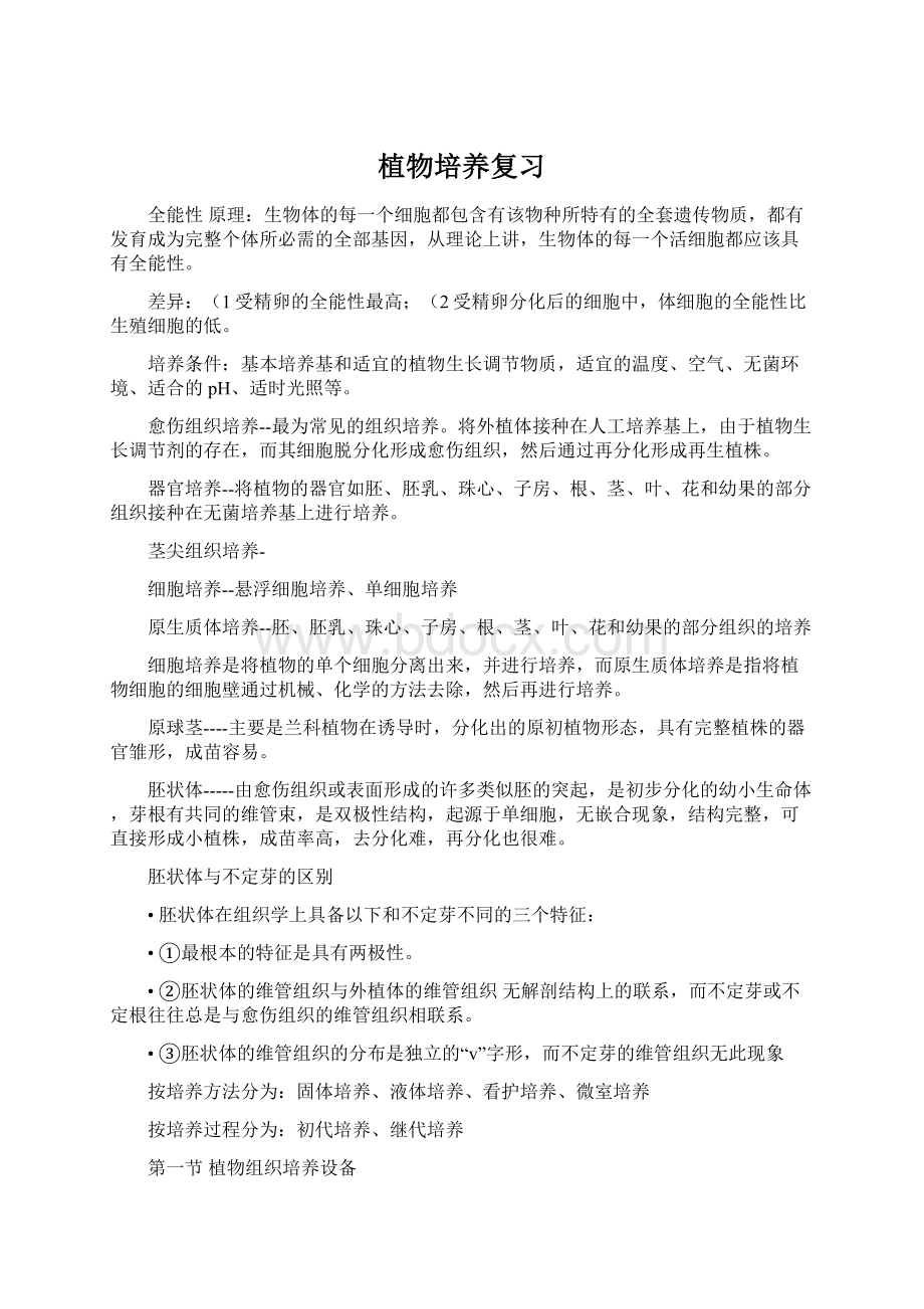 植物培养复习Word格式文档下载.docx