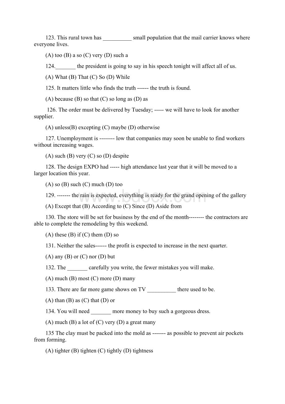 历年托业考试真题及答案精选Word格式文档下载.docx_第3页