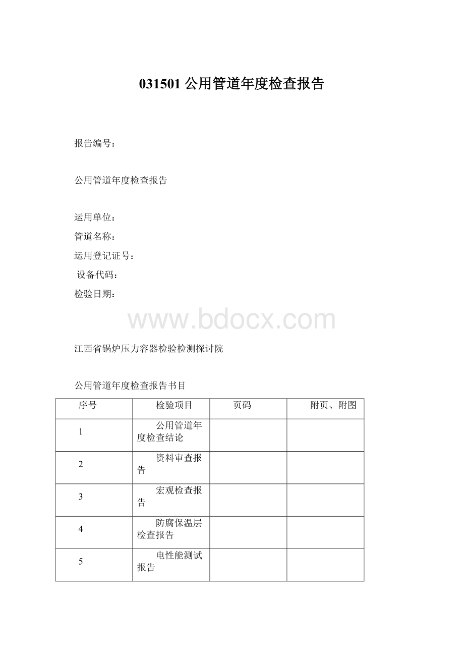 031501公用管道年度检查报告.docx