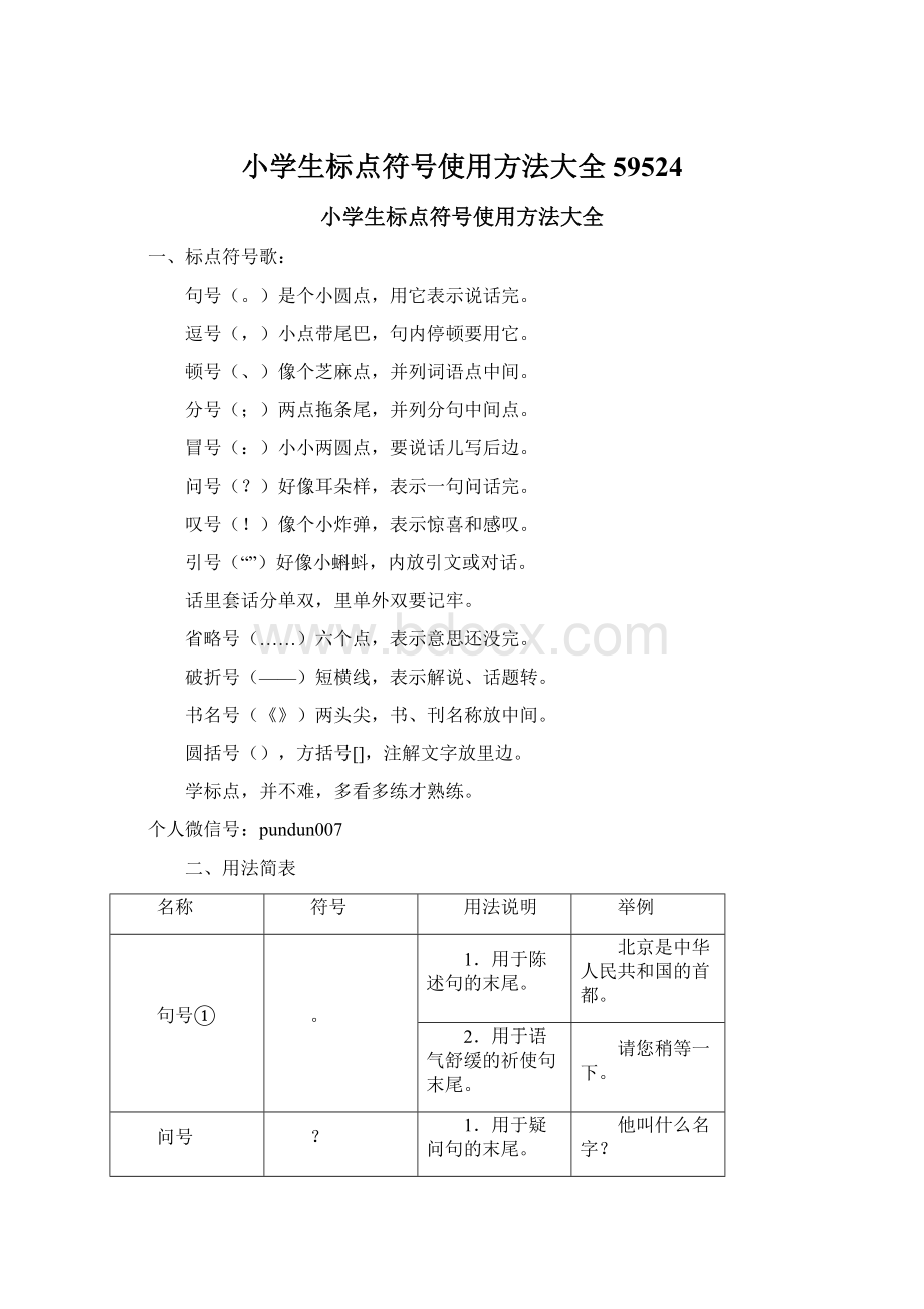 小学生标点符号使用方法大全59524.docx_第1页