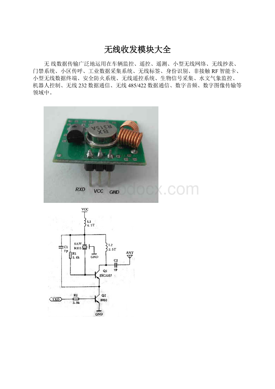 无线收发模块大全.docx