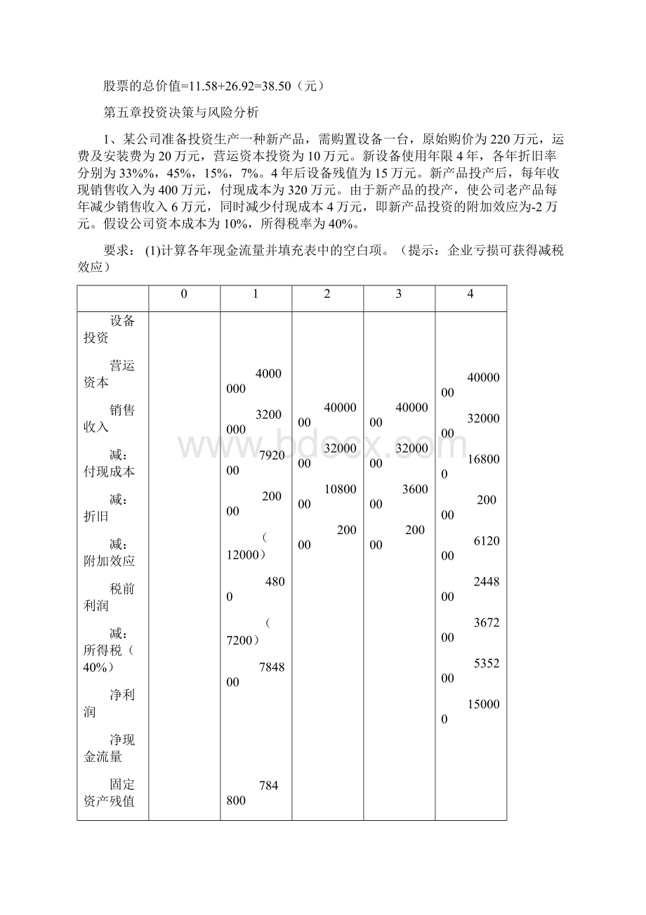 财务管理作业答案参照模板Word文件下载.docx_第3页