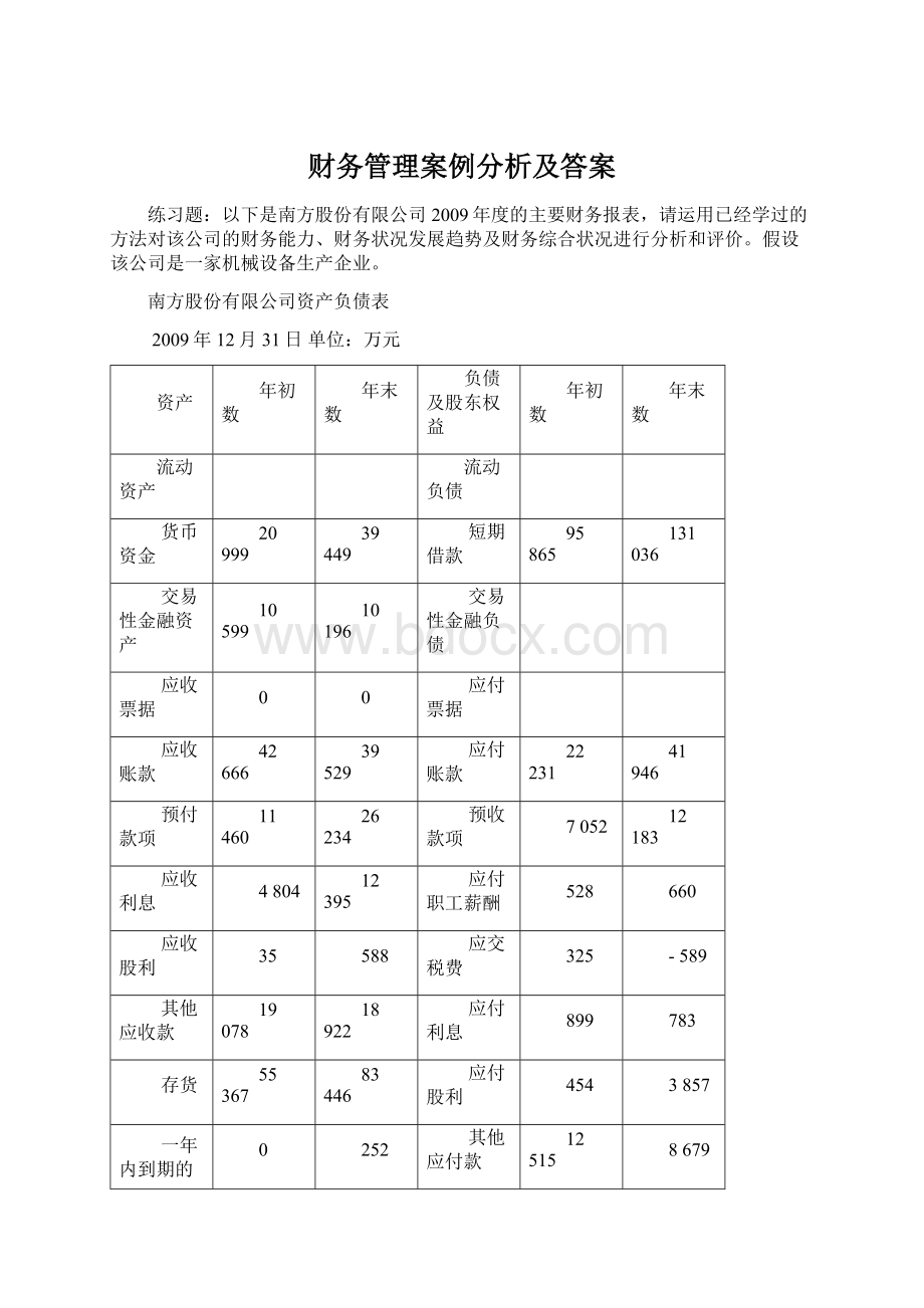 财务管理案例分析及答案.docx_第1页