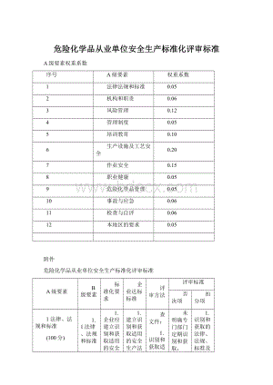 危险化学品从业单位安全生产标准化评审标准.docx