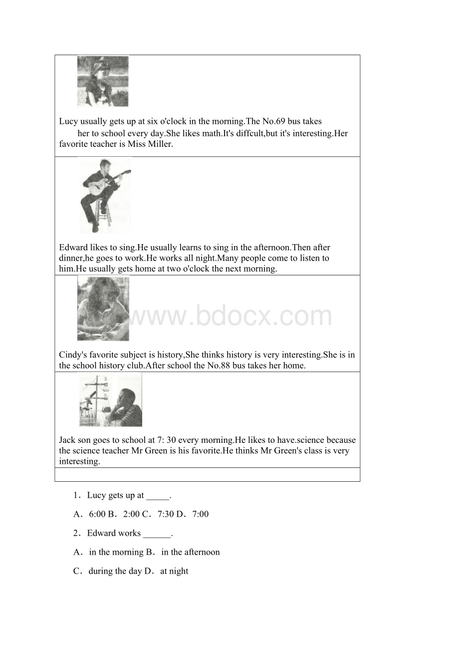 小学英语小升初阅读理解试题偏难练习题及答案50Word格式.docx_第3页