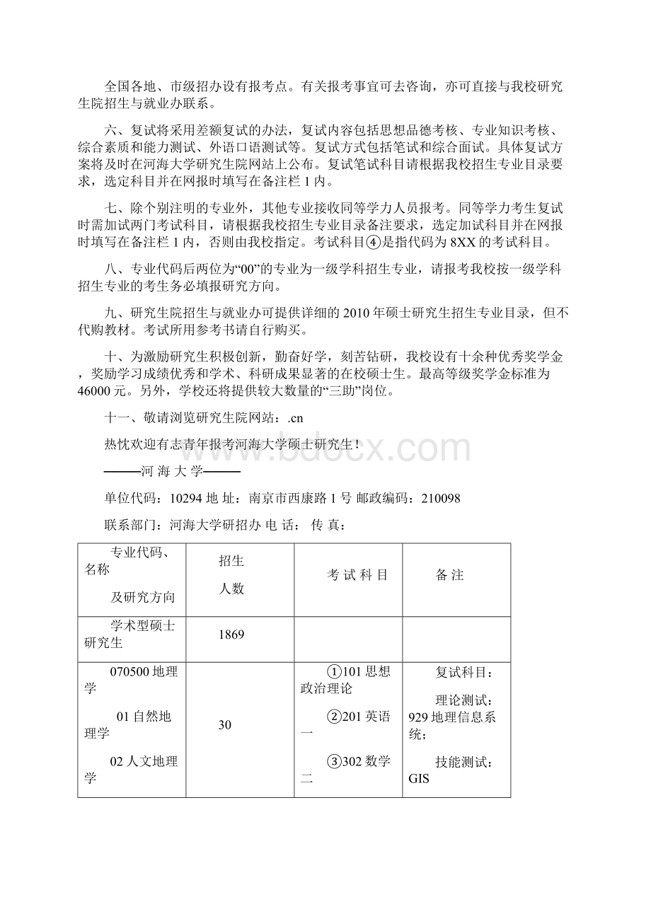 报考河海大学硕士研究生须知38849.docx_第2页