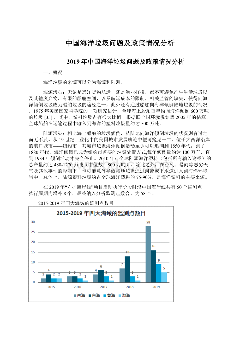 中国海洋垃圾问题及政策情况分析.docx