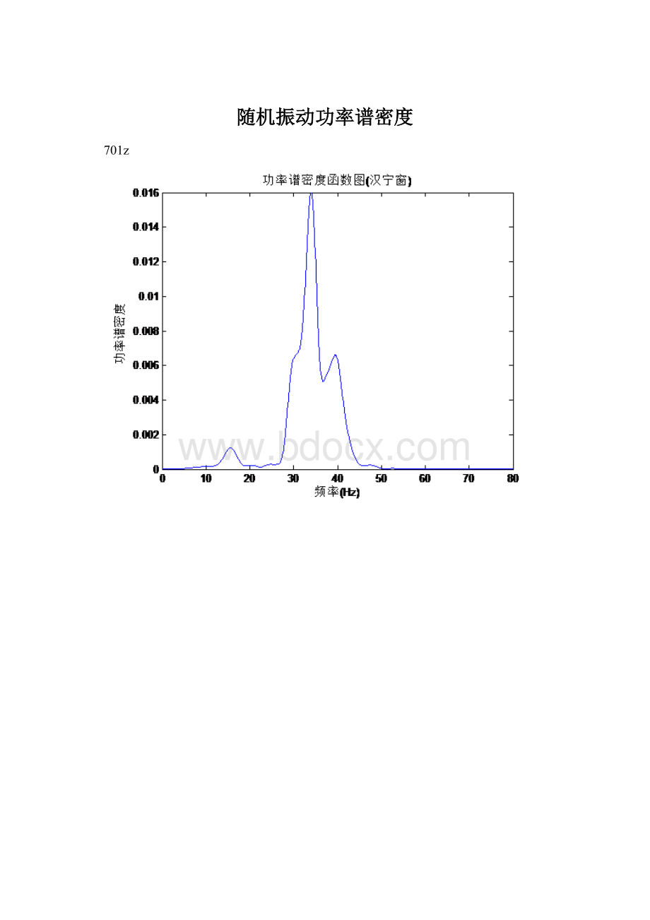 随机振动功率谱密度.docx