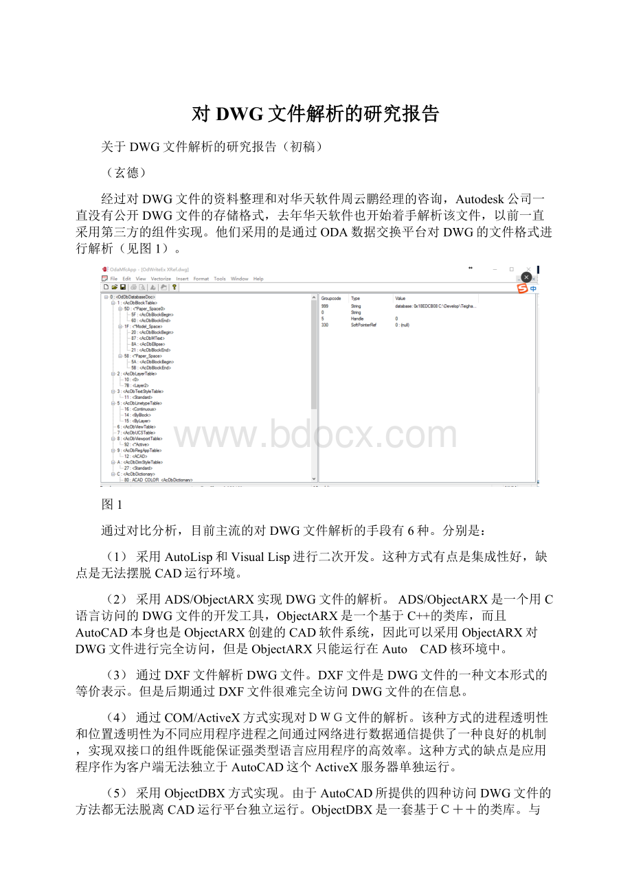 对DWG文件解析的研究报告.docx_第1页