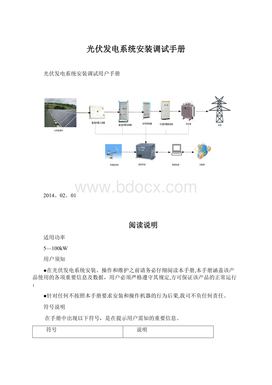 光伏发电系统安装调试手册.docx_第1页