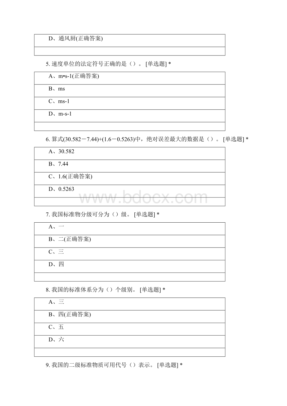 化学分析选择前200题随机100题2Word格式文档下载.docx_第2页